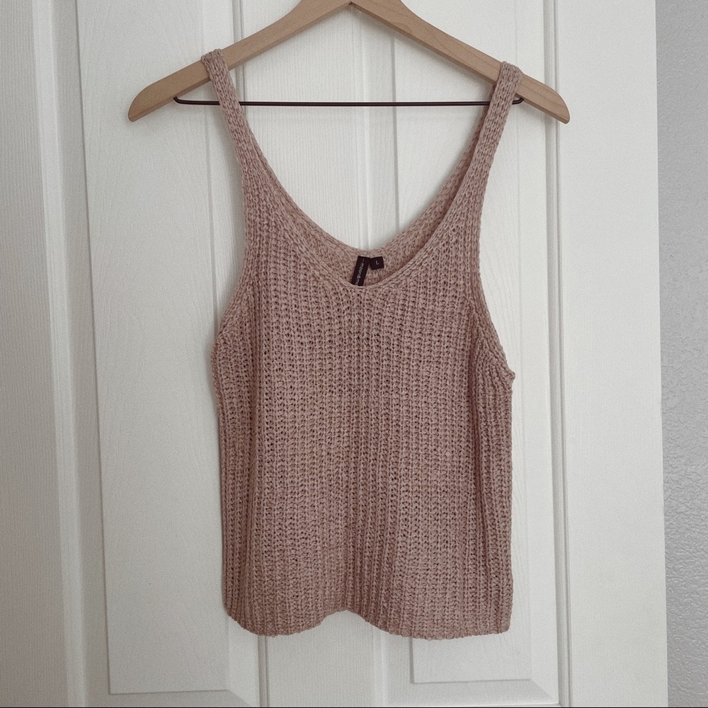 NWT Knitted Blush Pink Crop Top